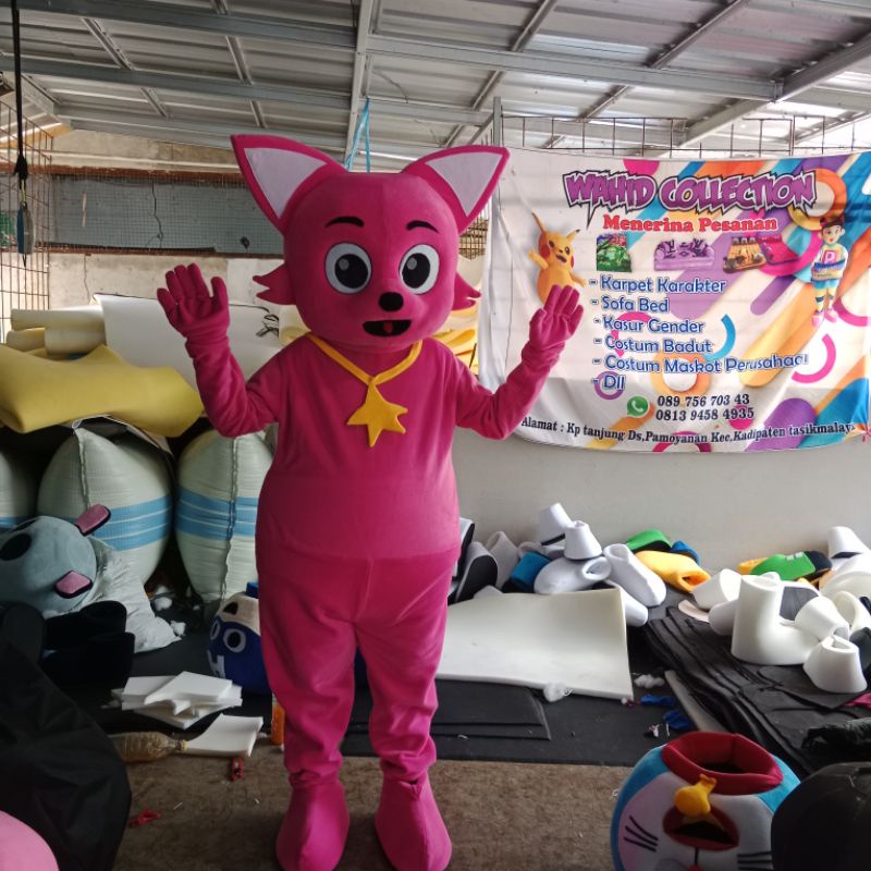 kostum badut pinkfong