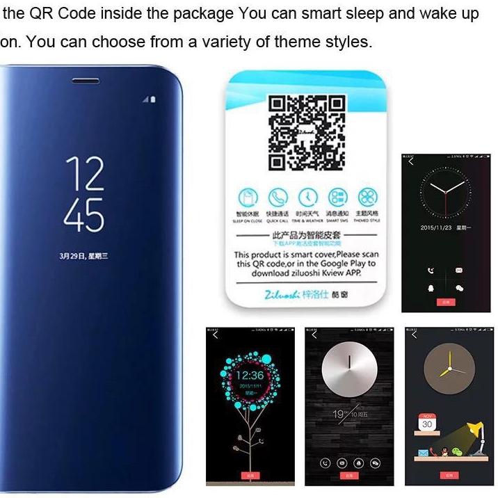 FLIPCOVER OPPO A54 A74 A95 OPPO RENO 6 RENO 5 5F 4G 5G RENO 4 4F Clear View Case Smart Mirror Standi