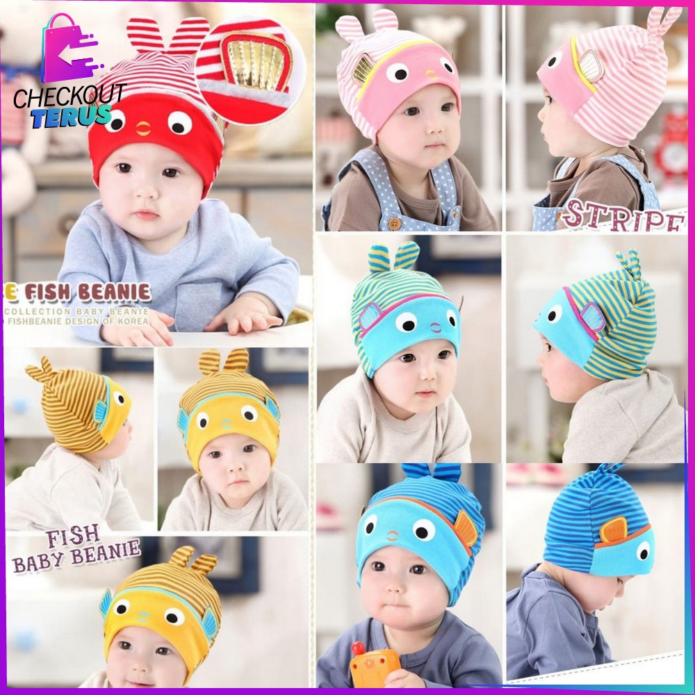 CT P17-25 Topi Kupluk Anak Bayi Karakter Kucing Bear Topi Kupluk Rajut Anak Bayi Korea Style Topi Anak Laki Laki &amp; Perempuan Topi Kupluk Lucu