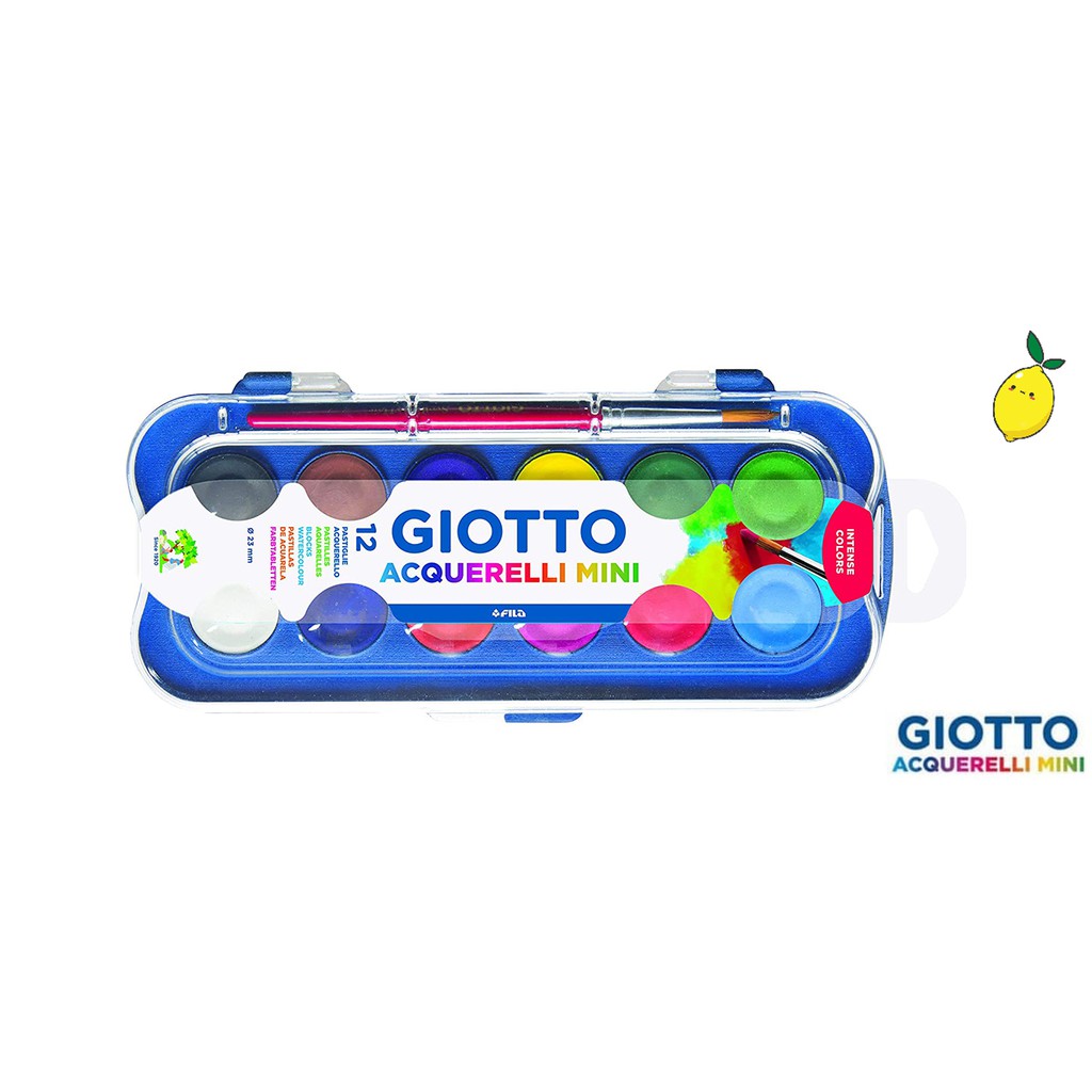 

Giotto Acquerelli Mini 12 Warna / Cat Air 23 mm Padat