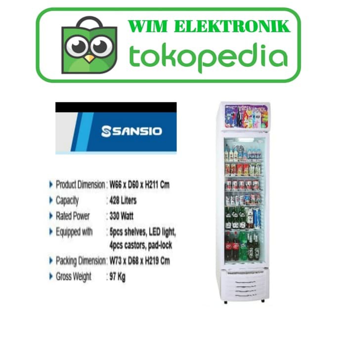 lemari pendingin Minuman / showcase SANSIO SAN 428 SC