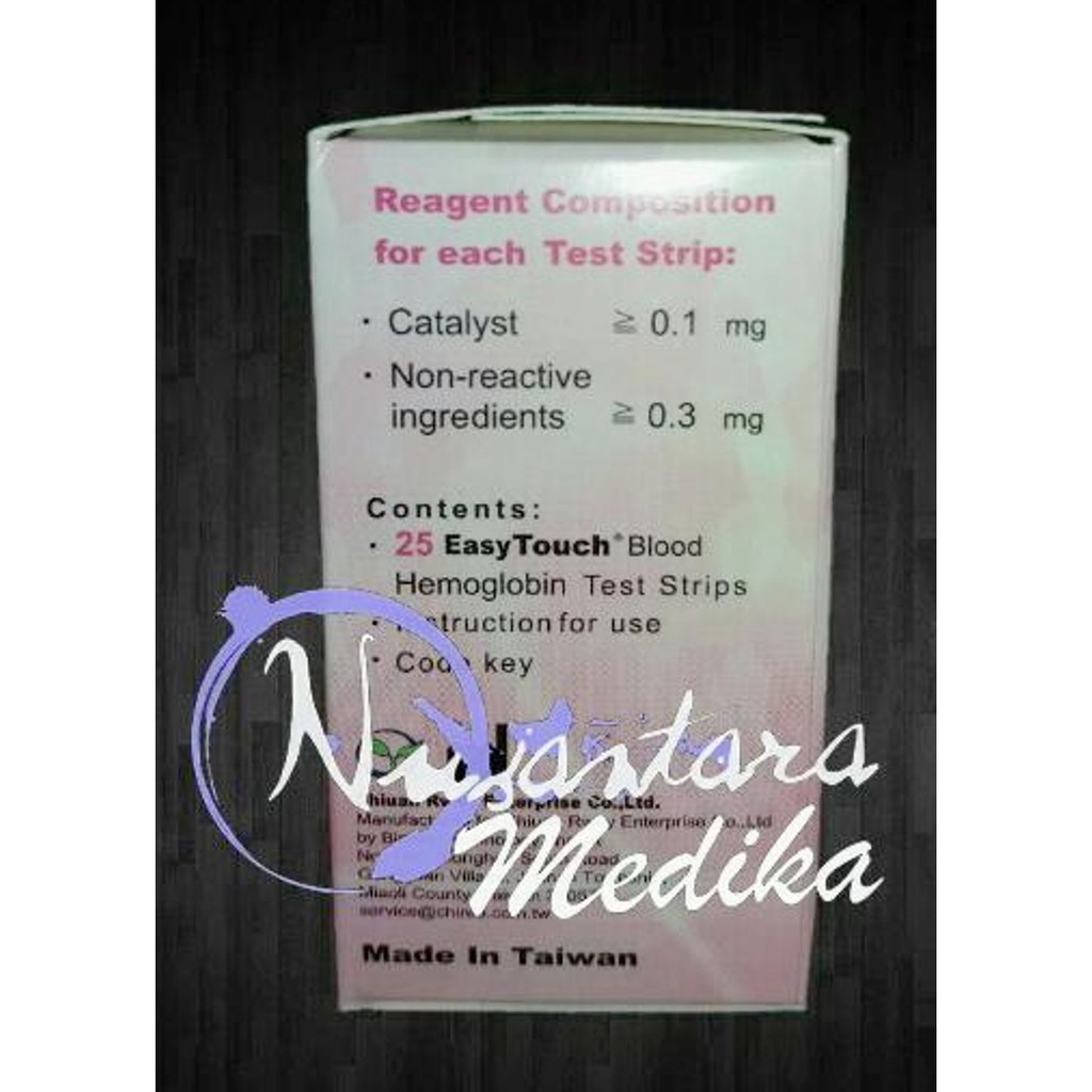 Refill Strip Hemaglobin Easy Touch Original isi 25