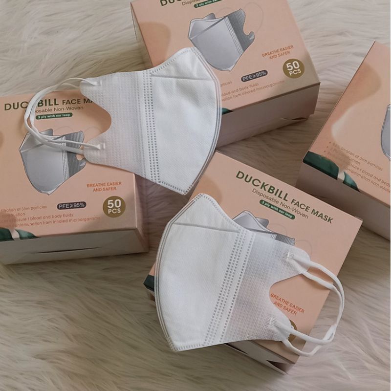 masker duckbill putih hitam masker duckbill polos masker duckbil putih Y&B masker duckbil hitam Y&B 