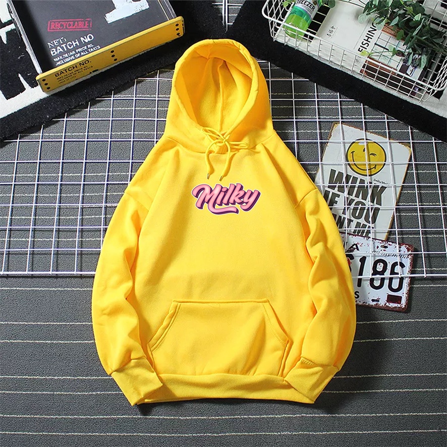 Sweater hoodie wanita MILKY baju cewek hodie keren