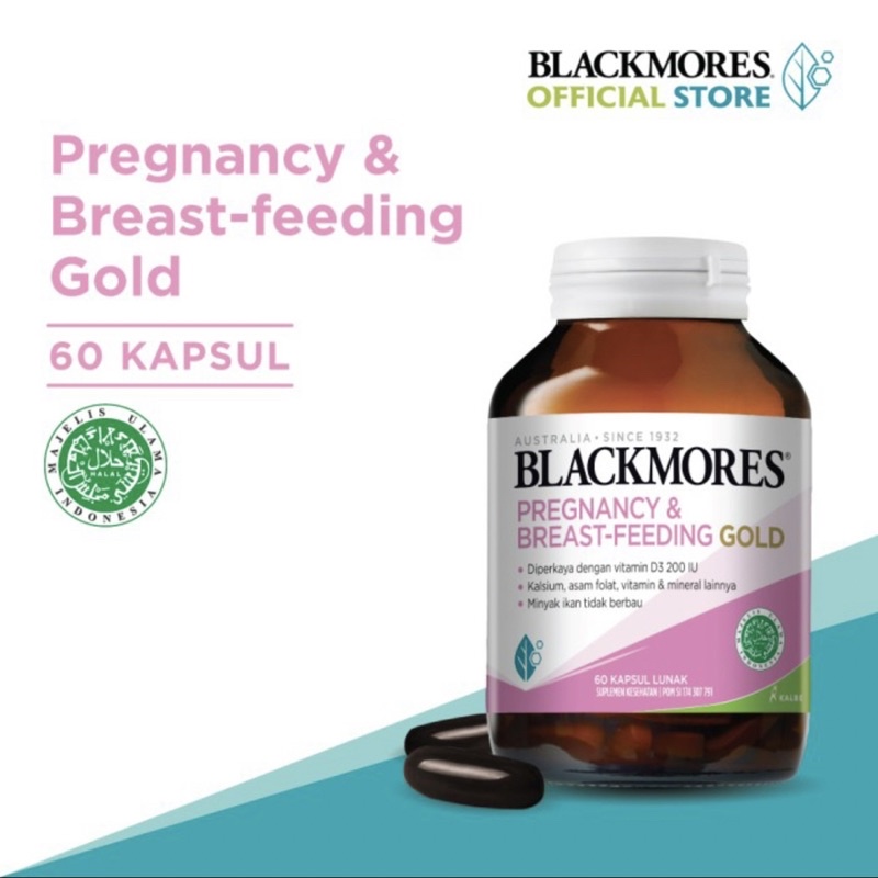 Makassar ! Blackmores Pregnancy &amp; Breastfeeding Gold 60 Caps Exp 10/24