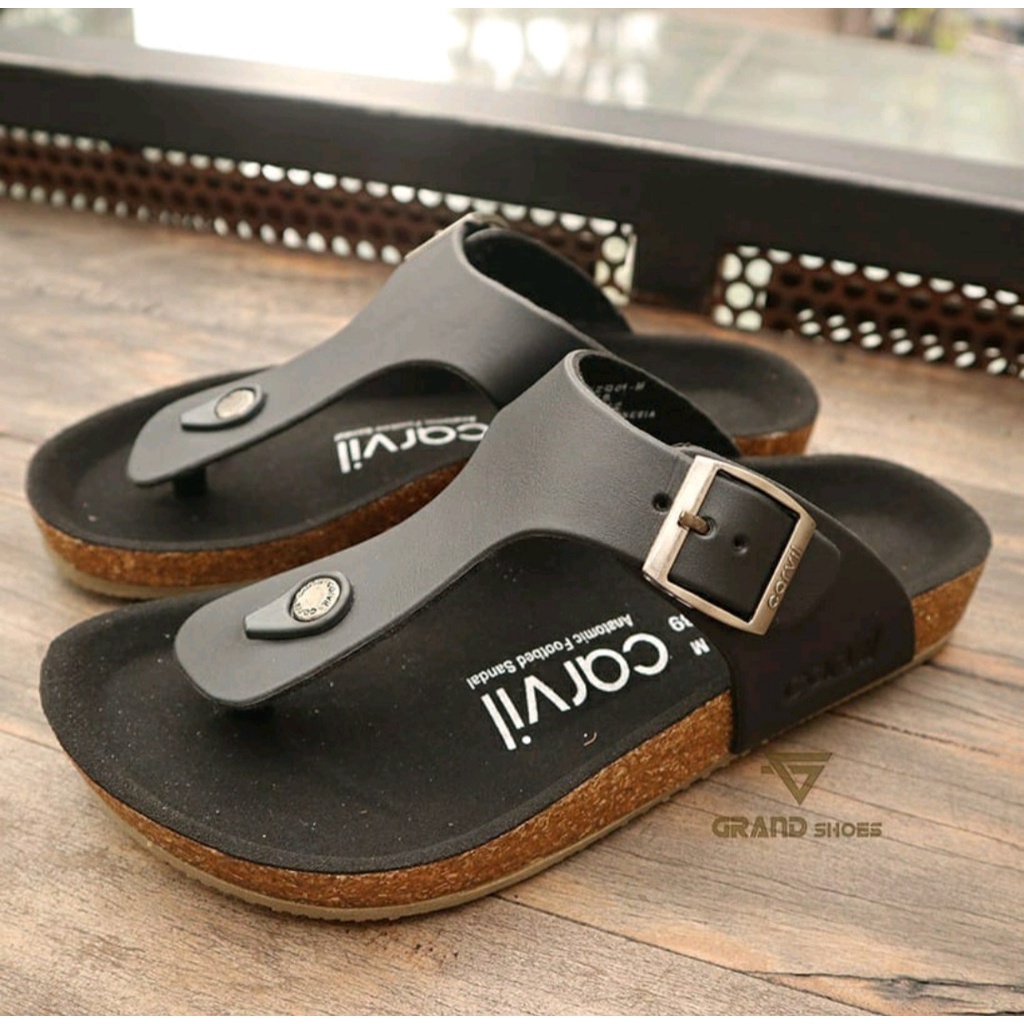 Sandal carvil kulit/ Sandal pria / Sandal wanita / Sandal pria dan wanita terbaru