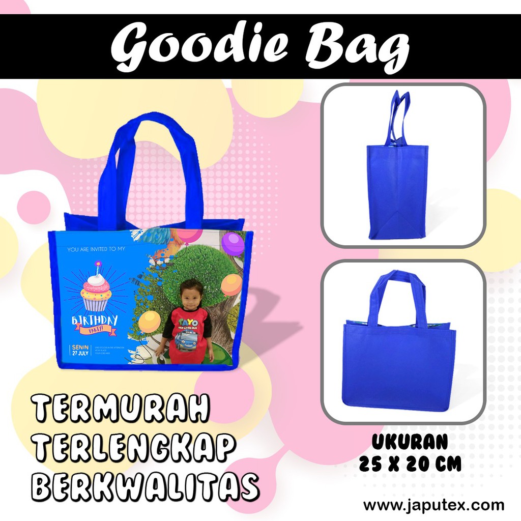 

Tas Goodie Bag Ulang Tahun Custom Nama Foto Souvenir Aqiqah Tasyakuran Tempat Besek Sembako ultah kfc dan nasi box