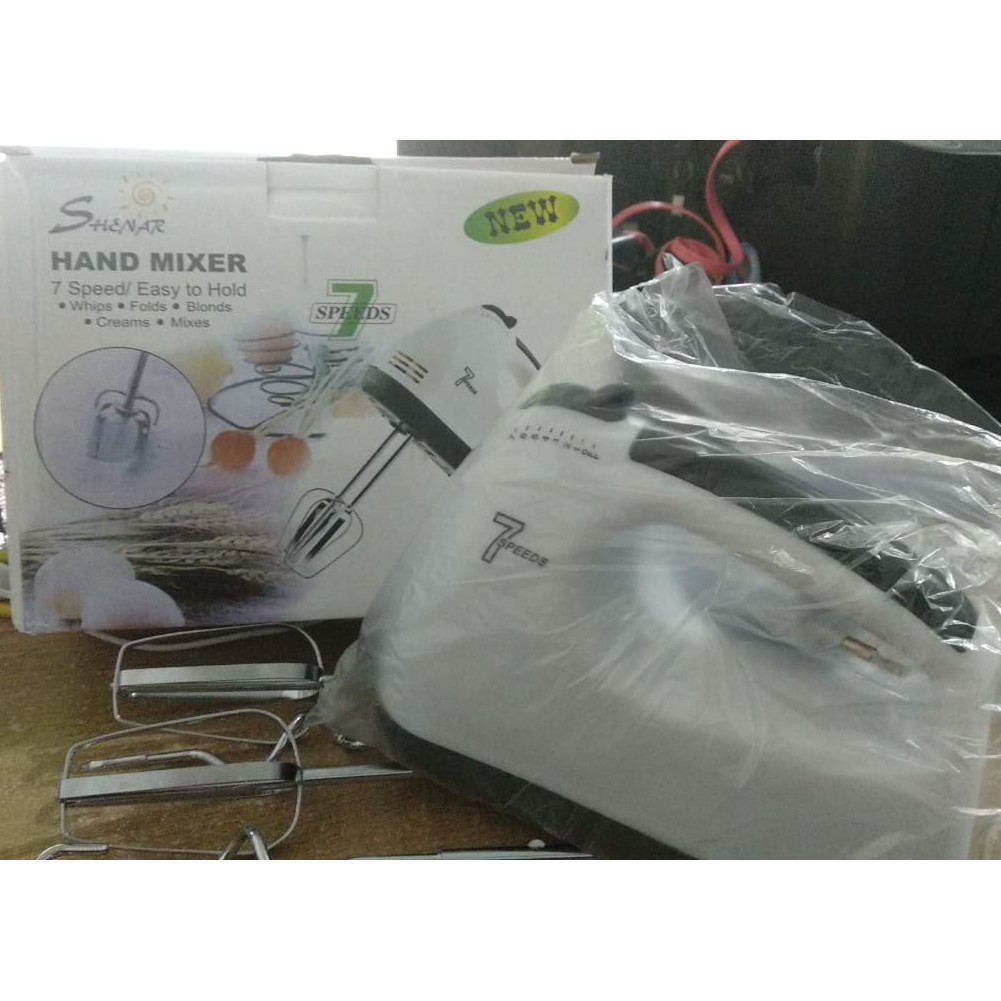 SHENAR HAND MIXER/MIXER TANGAN ELEKTRIK 7 SPEED /MIXER TANGAN PENGOCOK ADONAN WAJIB BUBBLE