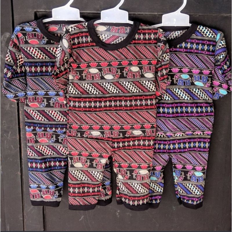 Setelan Baju Tidur BATIK Anak / Piyama Bayi Usia 1 dan 2 Tahun Stelan Pakaian Lengan Celana Panjang