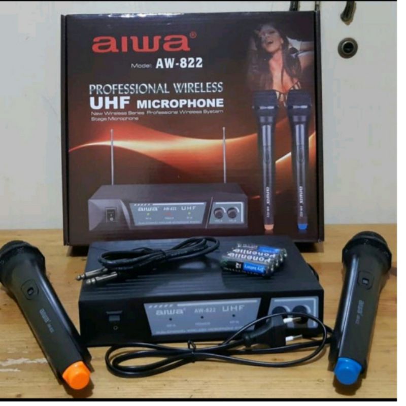 Microphone Wireless UHF Aiwa AW822