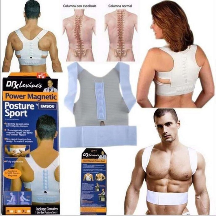 Power Magnetic Posture Sport Korset Penyangga Tulang koreksi Punggung