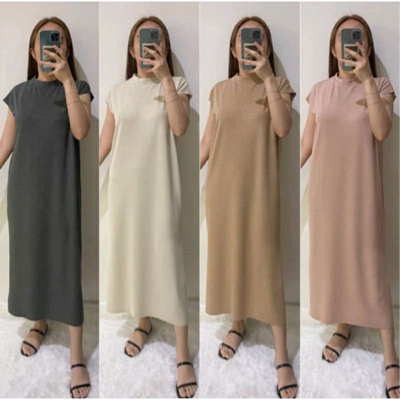 inner dress lengan pendek