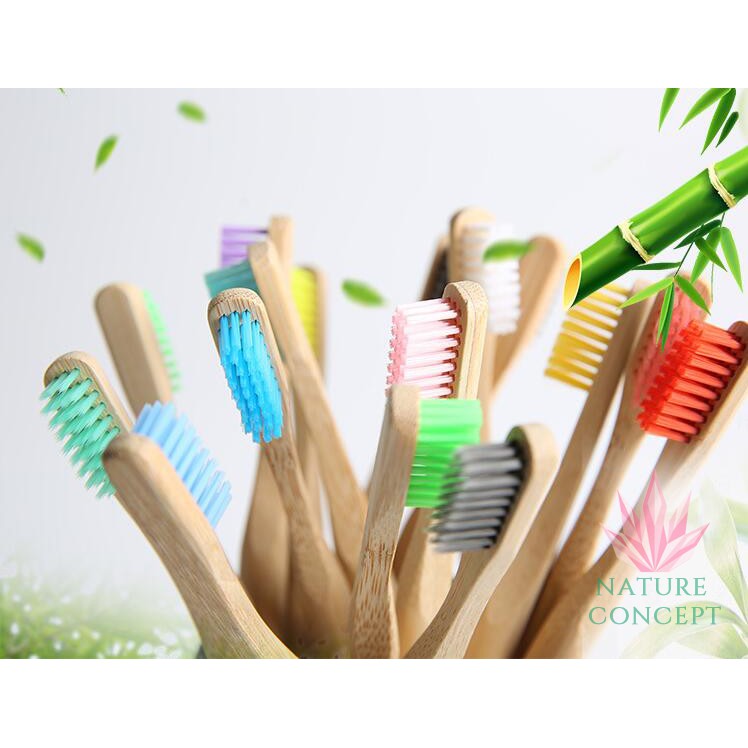 Bamboo Toothbrush Sikat Gigi Bambu - per SET isi 4 pcs