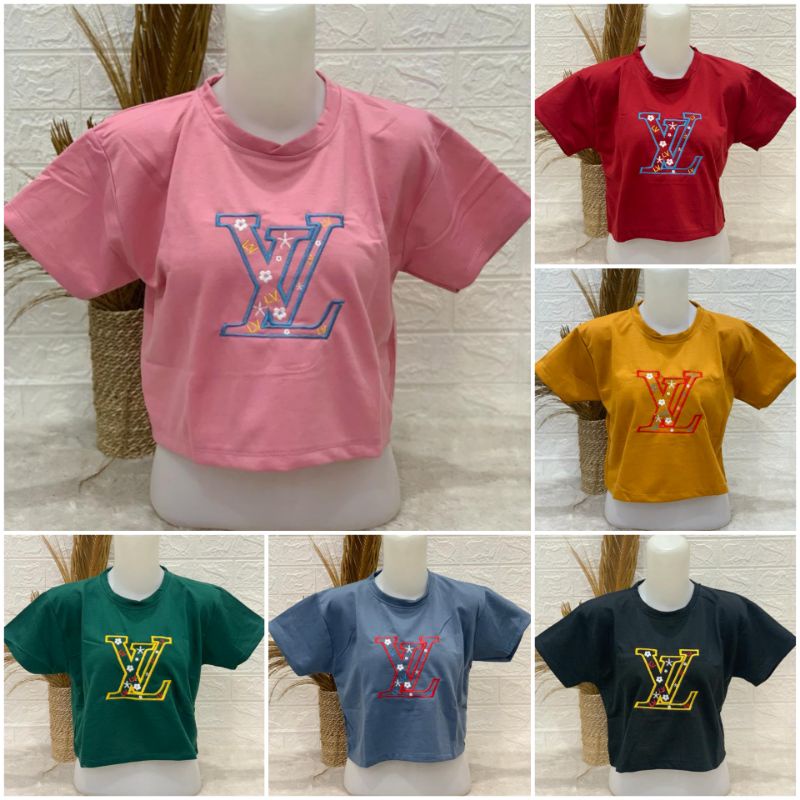 Kaos Crop Wanita Kaos Atasan Wanita Crop Branded Bordir Bebytery