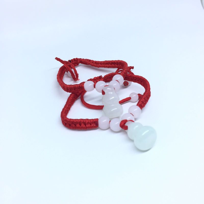 Gelang Giok Keberuntungan Pria Wanita fengshui Giok Burma cina Hoki(M-guciputih)