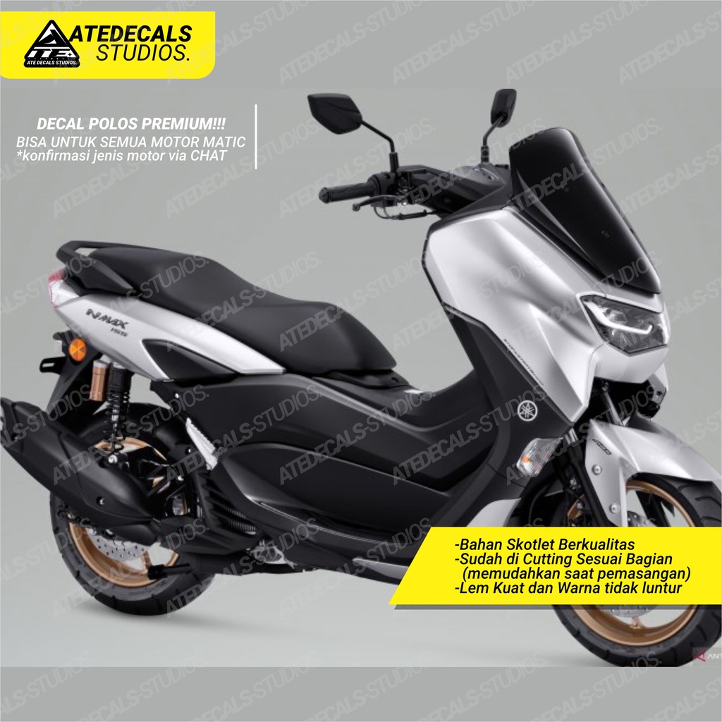 Decal NMAX POLOS SILVER SATIN / SILVER CANDY, Decal Nmax Polos Full boddy