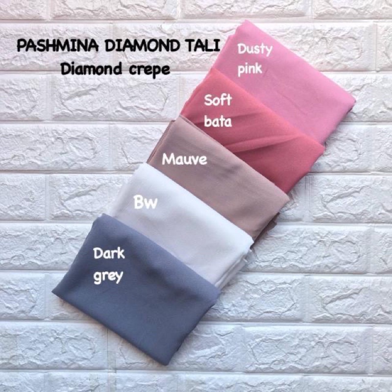 PASHMINA DIAMOND TALI / HIJAB JILBAB PASMINA SABYAN INSTAN TALI