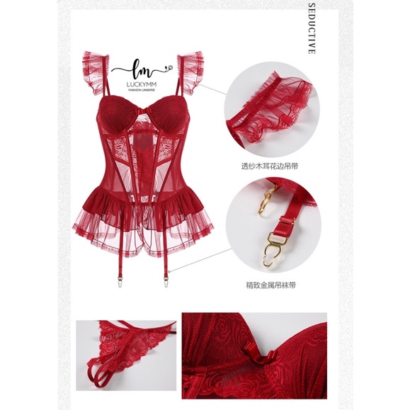 Sexy Lingerie Bodysuit Korset Baju sexy lingerie wanita / Lingerie korset / Lingerie bodysuit baju