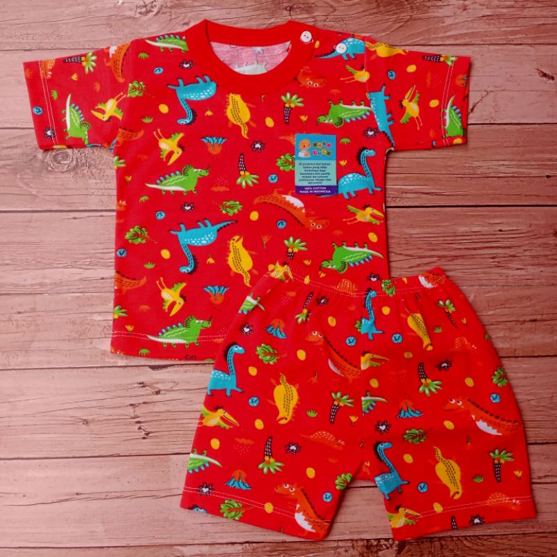 TERBARU DAN TERLARIS!!!BABY LUCK SETELAN BAYI KANCING BAHU LENGAN PENDEK FULLPRINT UKURAN S M L XL SNI