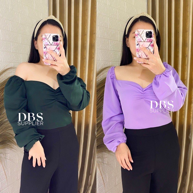 CUCI GUDANG SALE!! DARBOSS - SAFIRA TOP (DA) ATSAN SABRINA BAJU SEXY BAJU MALAM MINGGU