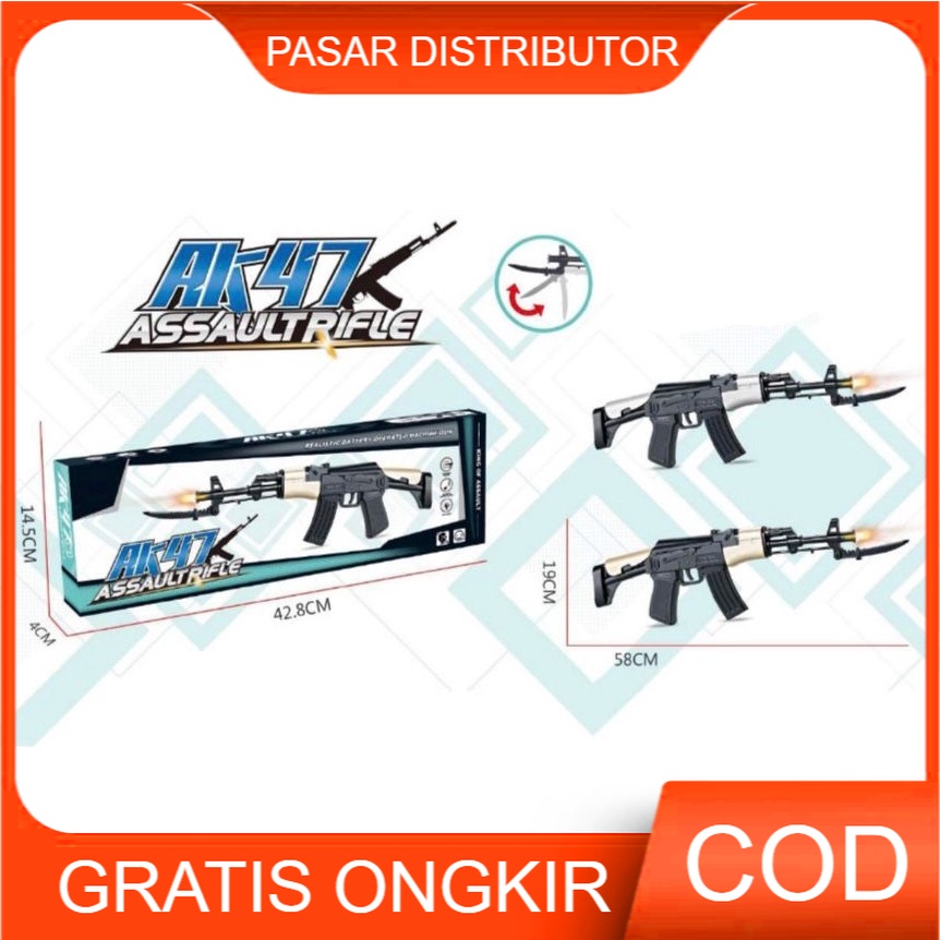 Mainan Anak PISTOL AK-47 ASSAULTRIFLE Tembakan Series Pubg Machine Gun Mainan Pistol AK47 Gun