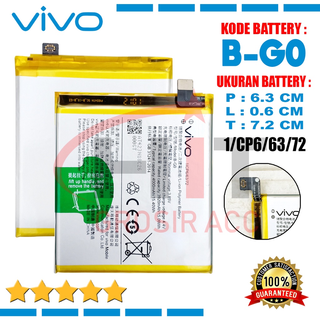 Baterai Battery Vivo V11, V15 Pro, Vivo X27 , V1829A &amp; X27 Pro , V1836A , V1836T