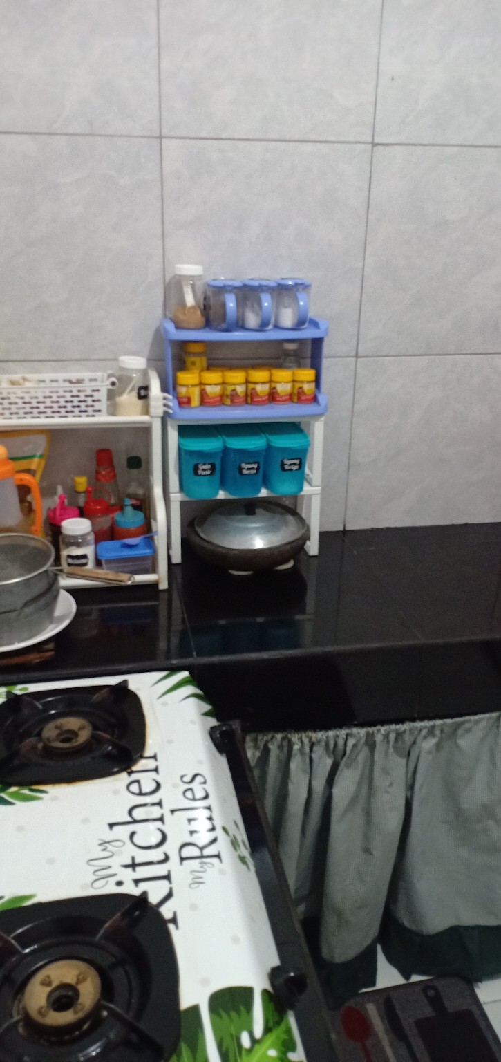 Sisipan Rak Dapur Sekat Rak Lemari Dapur Rak Bumbu Putih Shelf Insert 32x13x16 Cm 701.777.26
