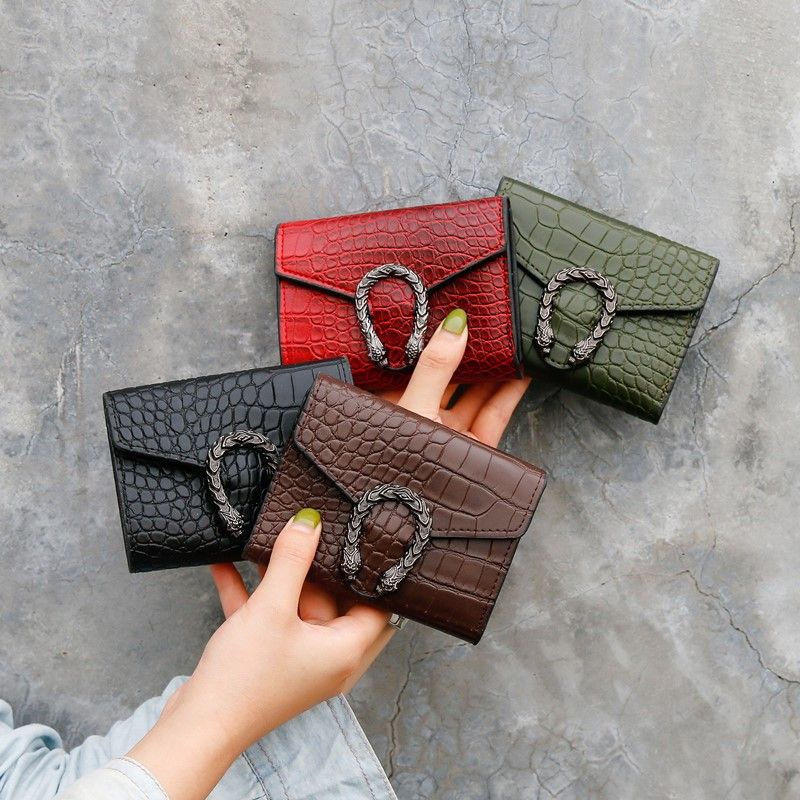 TERBARU!!! Dompet Croco Minimalis Wanita Dompet Lipat Kekinian Fashion Korea Bahan Kulit Premium