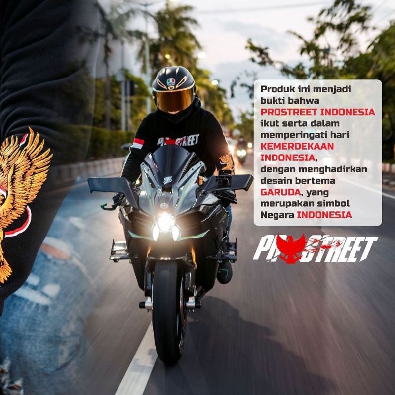 HOODIE prostreet Original Indonesia Rider - Indonesian Rider size L Spesial Edition