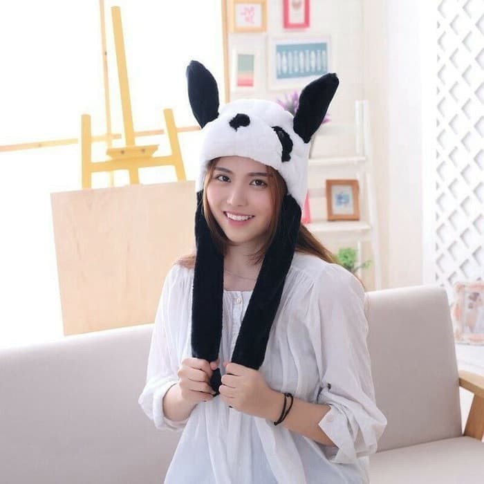 LED BUNNY HAT TOPI KELINCI STICH PANDA TIK TOK KUPING BERGERAK Grosir