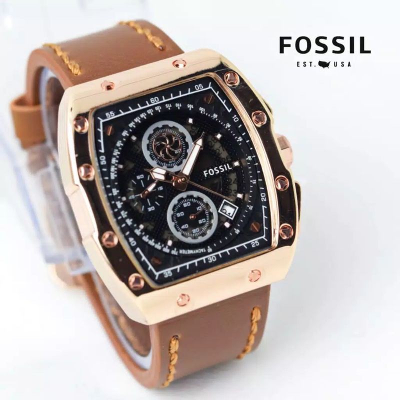 Jam Tangan Pria FS 7087 Chrono Tanggal Aktif - Free Box Batre Cadangan Original Alexandre Christie