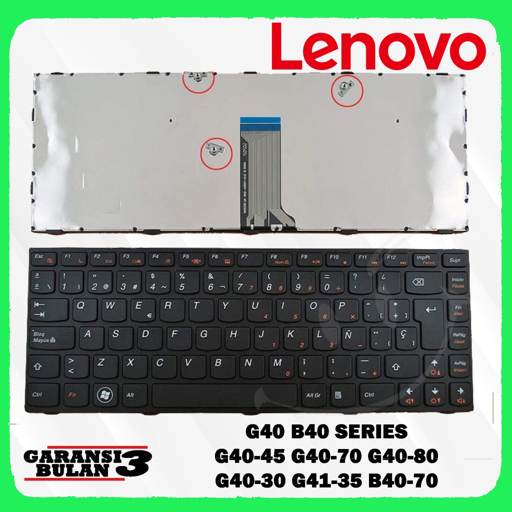 Keyboard Laptop Lenovo G40 70 G40 30 G40 45 Ideapad 300