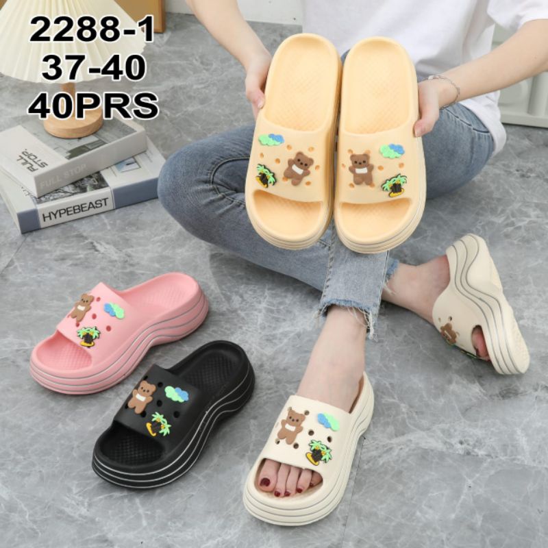 SALE  SANDAL FUJI/ SANDAL WEDGES JELLY EVA KOREAN STYLE INCLUDE JIBLITZ 2288-1