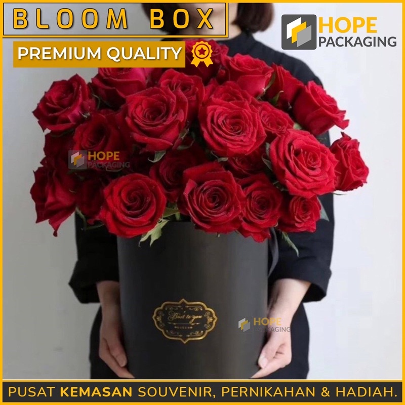 Bloom Box Bulat Wisuda 20 X 20 cm dan 25 x 25 cm kotak Bunga Vase Flower Box Blooming / Hard Box Gift Box wedding Besar Hadiah Ulang Tahun souvenir