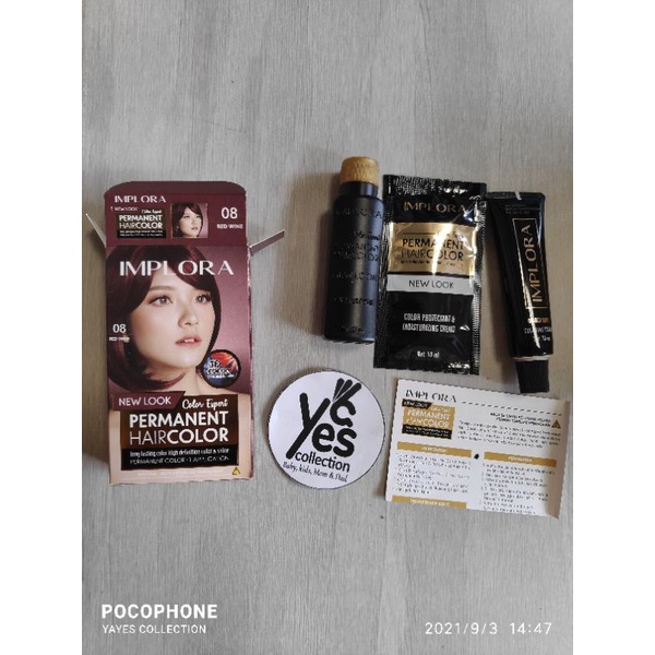 Implora Cat Semir Pewarna Rambut Permanent Hair Color Bleaching Ash Grey Bronze Blonde burgundy Dark Brown Red Wine