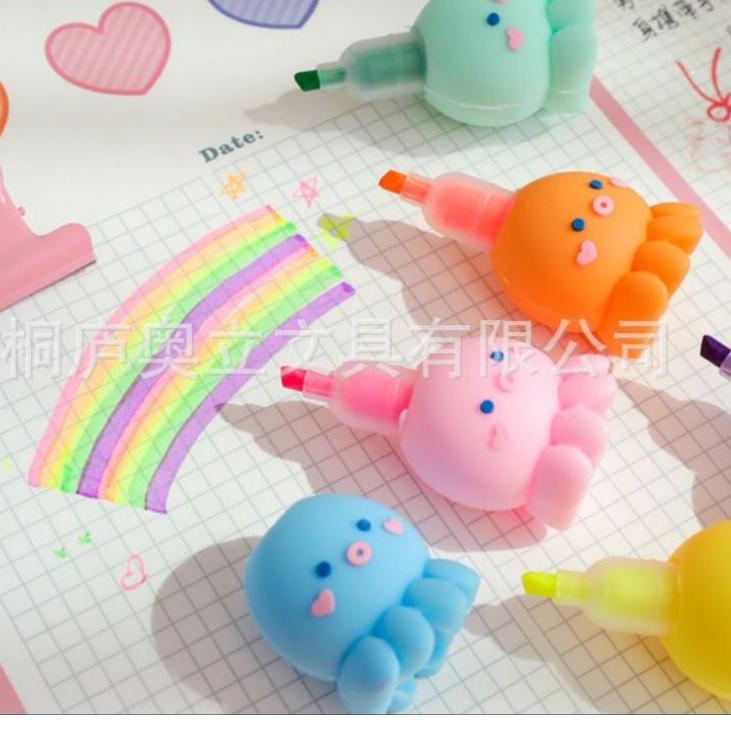 

¯ W8N STABILO Gurita 1 set isi 5 warna Stabilo Ubur ubur Jellyfish Highlighter Buruan Beli¯