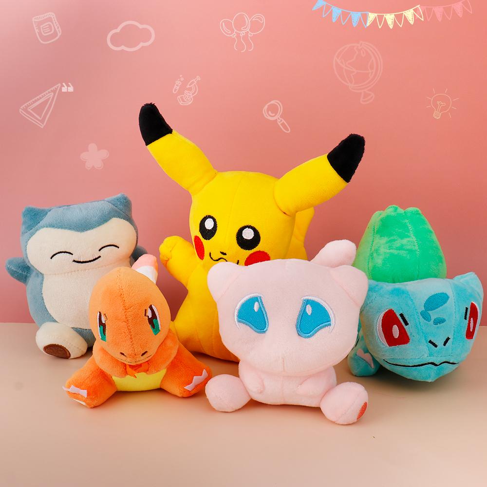 Timekey Mainan Boneka Stuffed Plush Pokemon Pikachu 13-20cm Dengan Topi Charizard Untuk Hadiah Natal / Ulang Tahun / Valentine B2T6