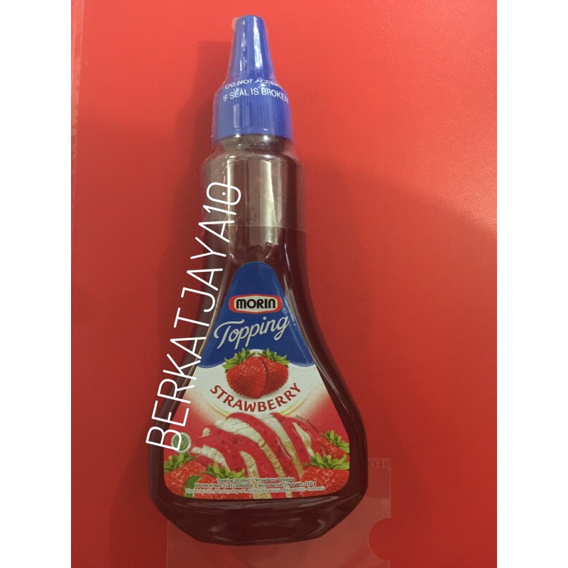 Morin Topping Strawberry Selai kemasan botol 310 gr