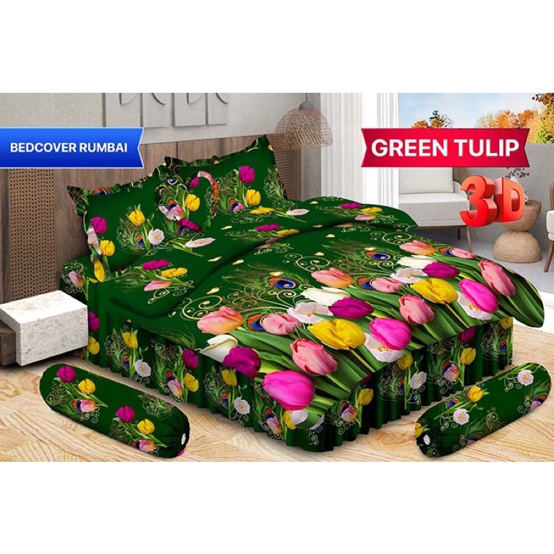 (BISA COD) BEDCOVER BONITA RUMBAI UK 180*200 CM