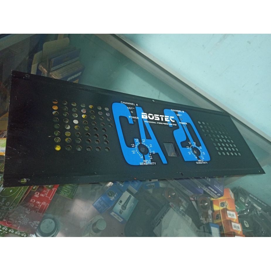 PANEL POWER AMPLIFIER TEBAL CA20 DEPAN BELAKANG PANEL BOSTEC NEW