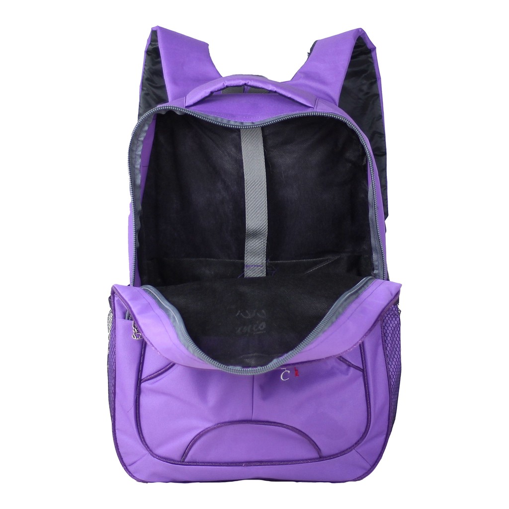 Ransel Laptop Backpack Multifungsi Tas Sekolah SMP SMA Tas Polo Classic Ungu Ransel Sekolah