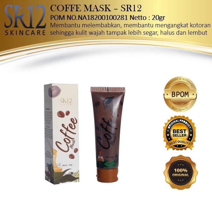 (COD) COFFE MASK SR12 /MENGHILANGKAN KOMEDO MEMBANDEL /MASKER WAJAH/ PENGHILANG KOMEDO/MELEMBUTKAN /