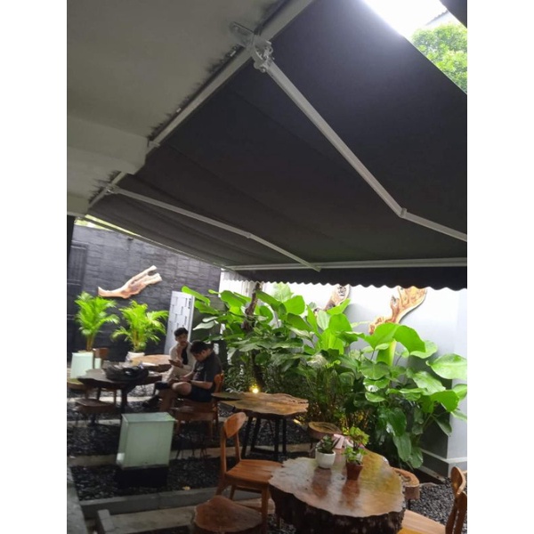 Jual Kanopi Gulung Manual/Awning Lipat 3x2 1 Unit Shopee Indonesia
