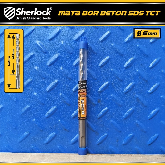 Mata Bor Beton SDS Material TCT / Sherlock Panjang 160 mm x Diameter 6 mm