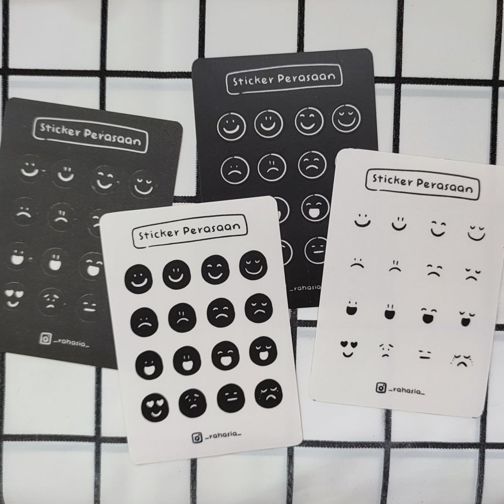

RAHASIA Emoticon Series Mini Sticker / Stiker Kiss Cut