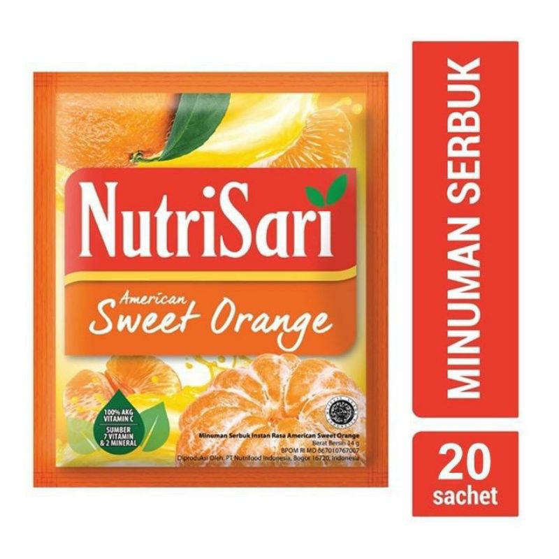 

NUTRISARI SWEET ORANGE SIRSAK 10 Sachet x 14gr