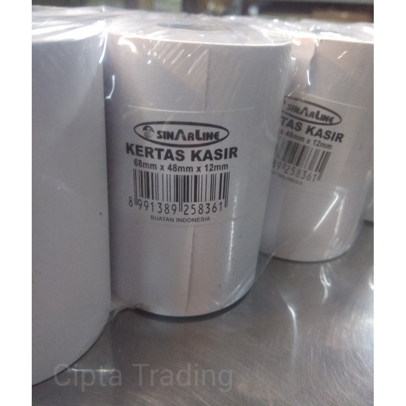 

New Registery Paper/ kertas kasir - Sinar Line - 68mm x 48mm (10 Roll) Limited