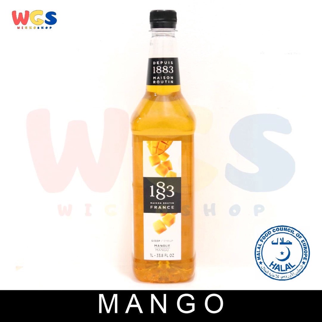 Syrup 1883 Maison Routin France Mango Flavored 33.8 fl oz 1ltr