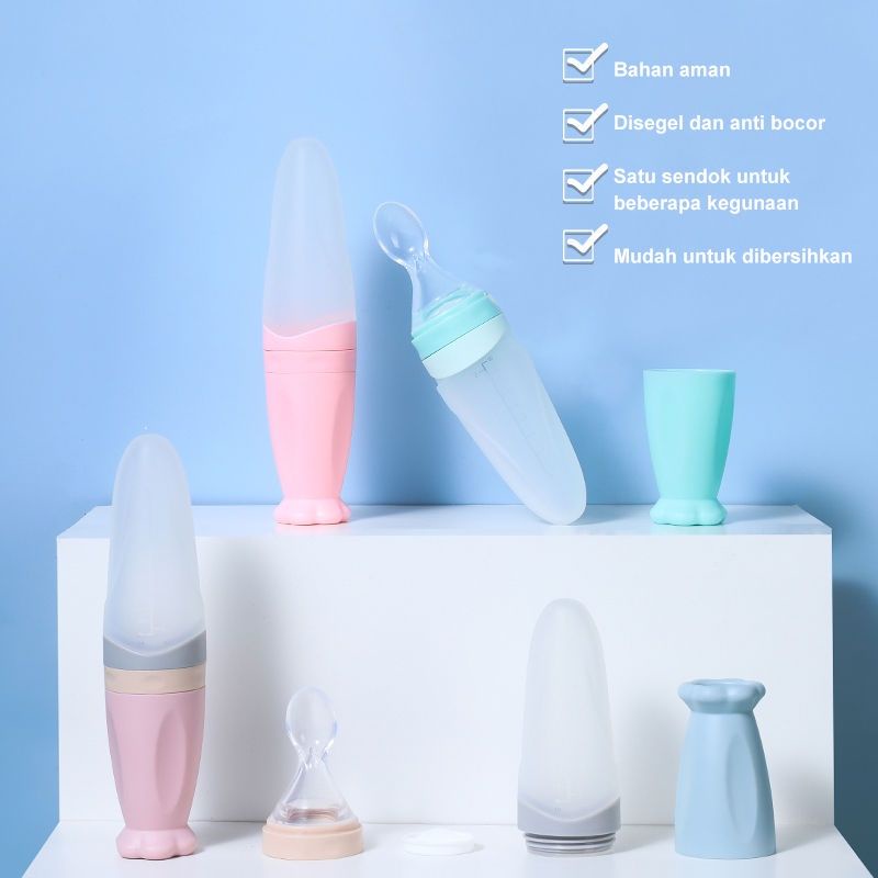 Botol Sendok Baby Feeder silicone silikon baby spoon sereal