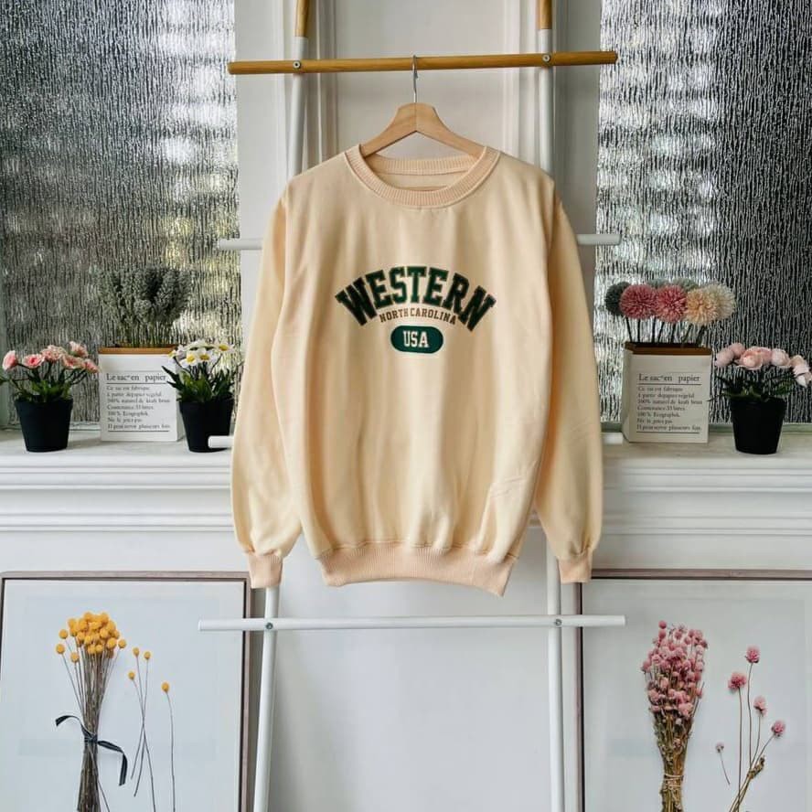 Nara Grosir - Western Sweater l Sweater Polos l Sweater Pria dan Wanita